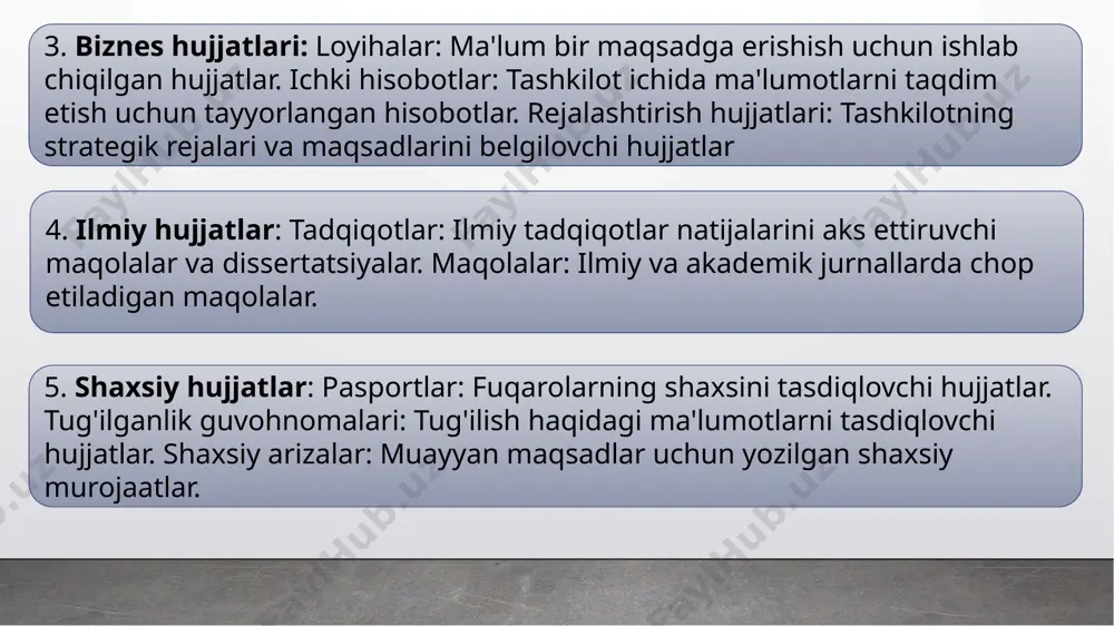 hujjat turlari va xususiyatlari - Page 5