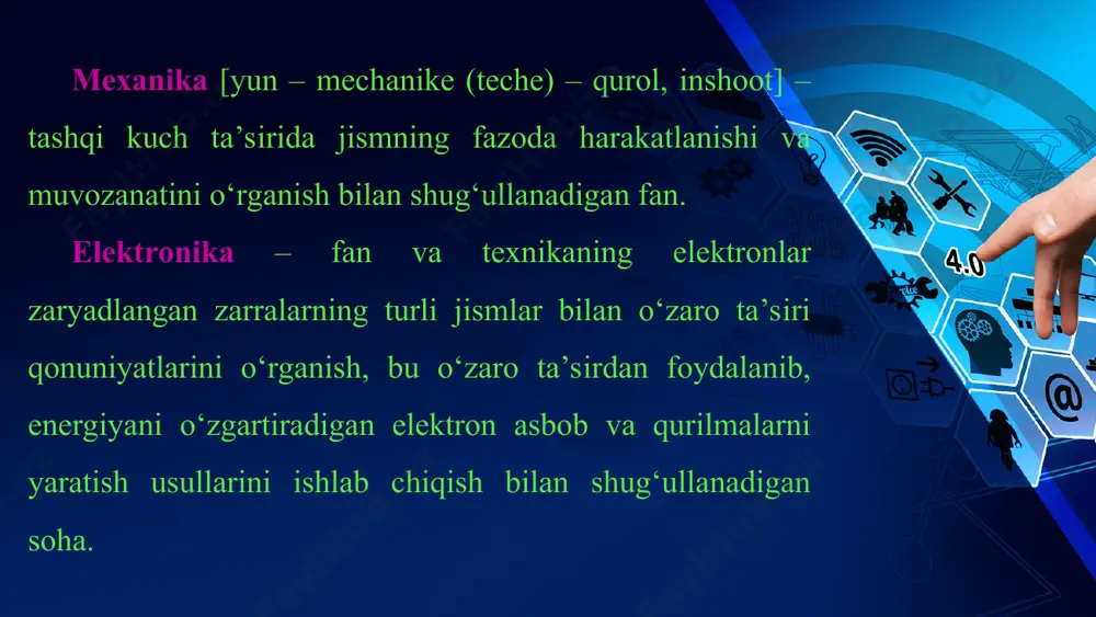 ini o‘rganish davomida oddiy mexanizmlar va ularning turlari bilan tanishgansiz (qarang).