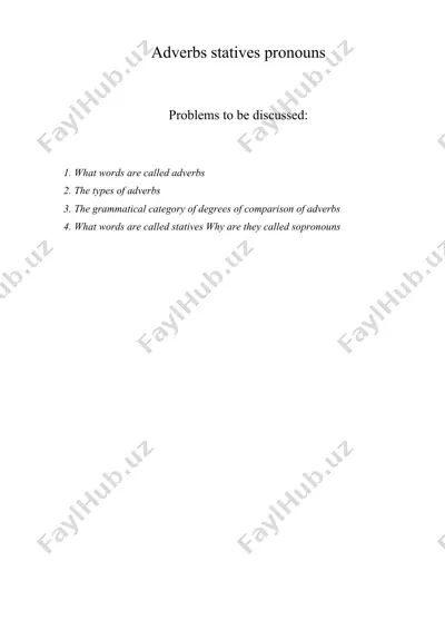adverbs statives pronouns — DOC