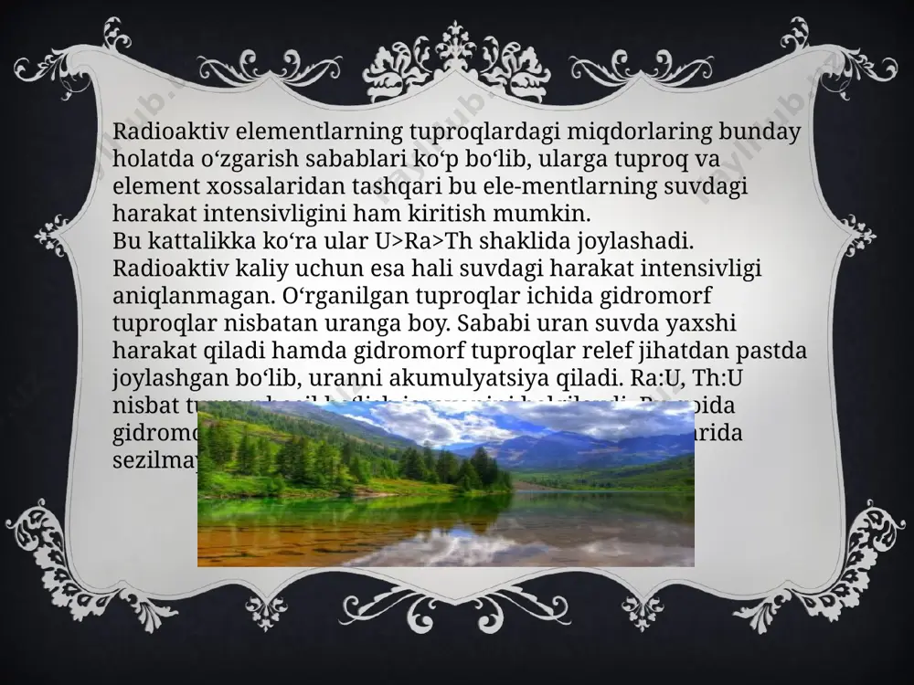 tuproqda giradi aktivelementlarning migratsiyasi - Page 5