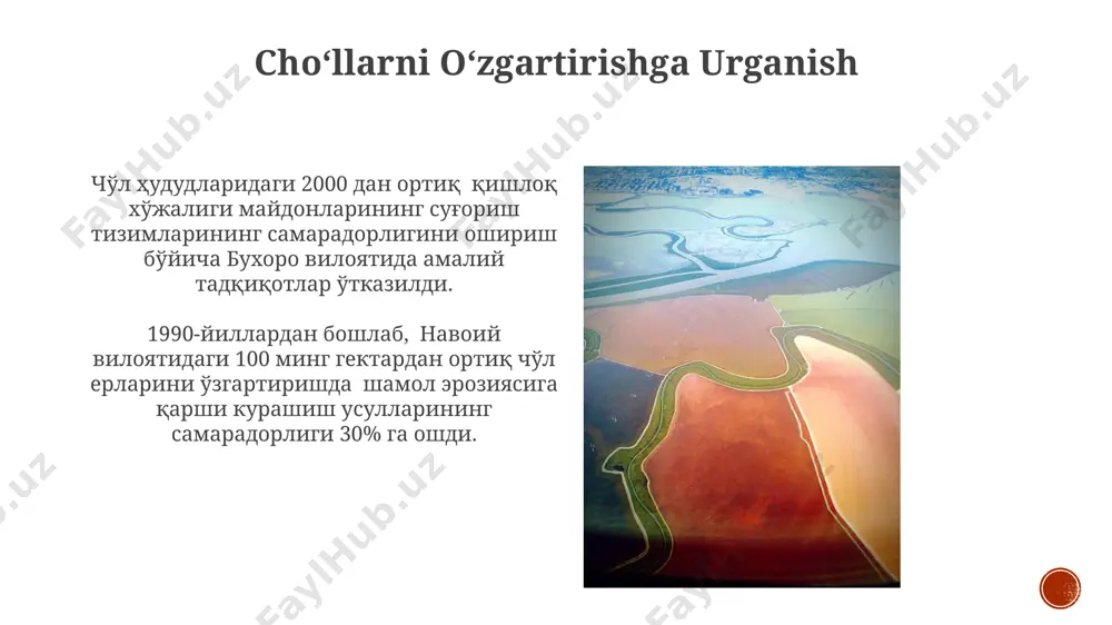 oʻrta asrlardagi 7-15-asrlarda yashab oʻtgan qabilalarga oid 500 dan ortiq qoʻlyozma manbalar va chizmalarni oʻz ichiga olgan tarixiy hujjatlar asosida oʻrganilgan. tarixiy shaharlar va ularning landshafti samarqanddagi registon maydoni, 15-17-asrlarda qurilgan uchta madrasaning me'moriy ansambli, antropogen landshaftning yorqin namunasidir, bu yerda tabiiy relyef inson faoliyati bilan sezilarli darajada o'zgartirilgan. buxoro shahridagi qadimiy ariqlar tizimi, 1000 km dan ortiq uzunlikdagi sun'iy suv yo'llari tarmog'i, o'rta asrlar davrida shaharning rivojlanishiga va atrof-muhit landshaftining shakllanishiga katta ta'sir ko'rsatgan. kelajakdagi tadqiqotlar марғилон водийсидаги 15-20-асрларга оид суғориш тизимларининг геоморфологик таъсирини 3d моделлаштириш орқали аниқлаш, бунинг учун ер усти ва ер ости сувларининг ўзаро таъсирини ҳисобга олиш керак. жиззах вилоятидаги кўчманчиларнинг антропоген таъсирини баҳолаш учун, камида 5 та археологик ёдгорлик ва 3 та тарихий манбаларни таҳлил қилиш, шунингдек, 18-19 асрларга оид ёзма манбалардан фойдаланиш лозим. antropogen landshaftlarning bioxilma-xillikka taʼsiri markaziy osiyodagi antropogen landshaftlarning 30% dan ortigʻi, ayniqsa, fargʻona vodiysidagi intensiv dehqonchilik tufayli bioxilma-xillikning pasayishiga olib keldi, …