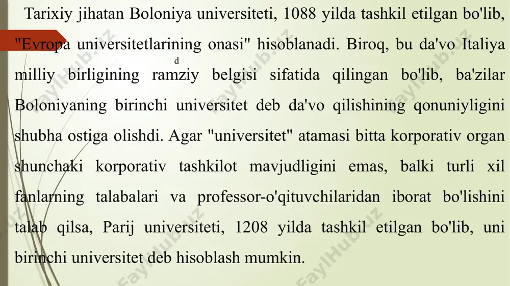 yevropada ilk universitetlarning ochilishi - Page 4