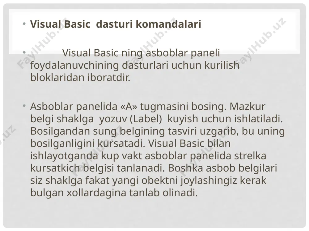 rangini belgilaydi. foydalanilgan adabiyotlar: visual basic, delphi, c++dasturlash tillari va ularning imkoniyatlari. (znanio.ru) image2.png image3.png image4.png