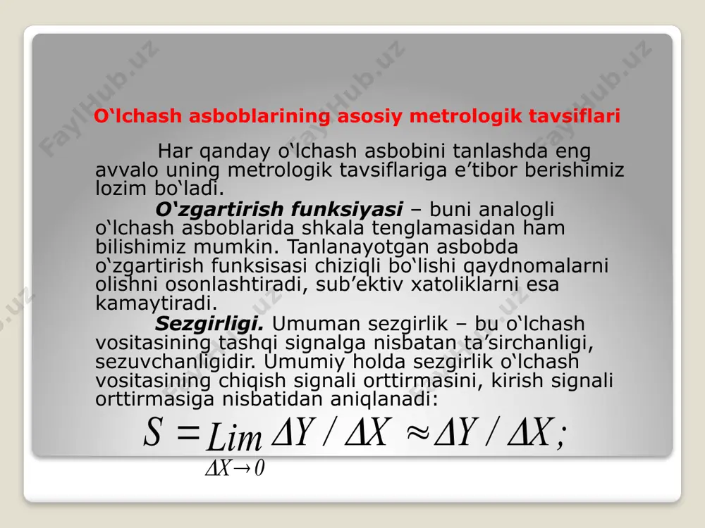 o’lchash asboblarining metrologik tavsiflari - Page 5