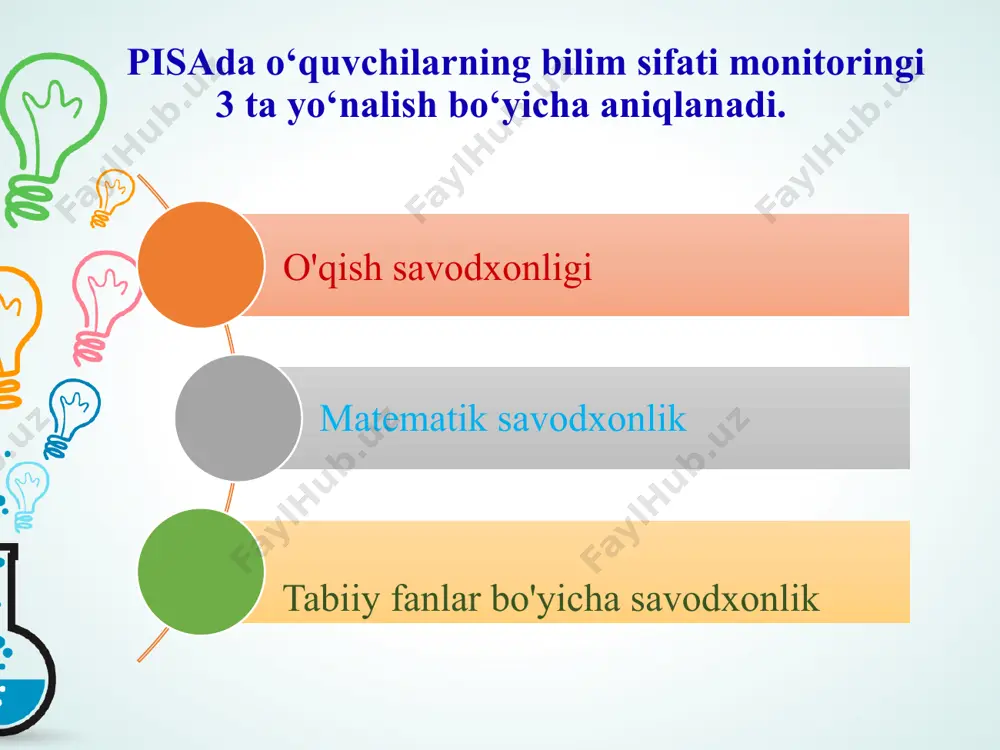 i, ularning bajarilishini, kuzatish va ma’lumotlar yig’ishni, ma’lumotlarni tasniflash, tartibga solish va taqqoslashni, jadvallar, grafiklar va diagrammalarda berilgan ma’lumotlarni tartibga solish va tasvirlashni tushuntiradi. sof modda va aralashmalar kuloyimning bazmga borishini xohlamagan o’gay ona unga shunday ish topibdi: u yog’och qipig’ini mayda temir mixchalar bilan, shakarni qum bilan aralashtirib kuloyimga shakarni tozalashni va mayda mixchalarni ajratib alohida qutichaga solishi buyuribdi. kuloyim berilgan bu yumushni tezda uddalab bazmga borishga ham ulguribdi. o’gay ona topshirig’ini qanday qilib tez bajarish mumkinligini tushuntiring. 2-daraja kimyoviy element qadim zamonlardagi dengiz qaroqchilari yashirgan xazinalarni topishni kim ham orzu qilmagan deysiz?! agarda boshqotirmani to’g’ri yechsangiz, haqiqiy boylik topish yo’lini bilib olasiz! si – qi, ar – xa, ne – st, fe – dir, mg - ha, f – do’, cr – na, cl –qiy, li – yax, sc – zi, n – shi, na – - bu. 2-daraja kimyoviy eritmalar kimyoviy bilimning muhimligini ko’rsatish maqsadida, kimyo fani …