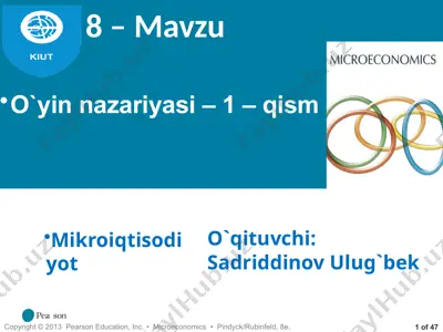 o`yinnazariyasi– 1 –qism — PPTX