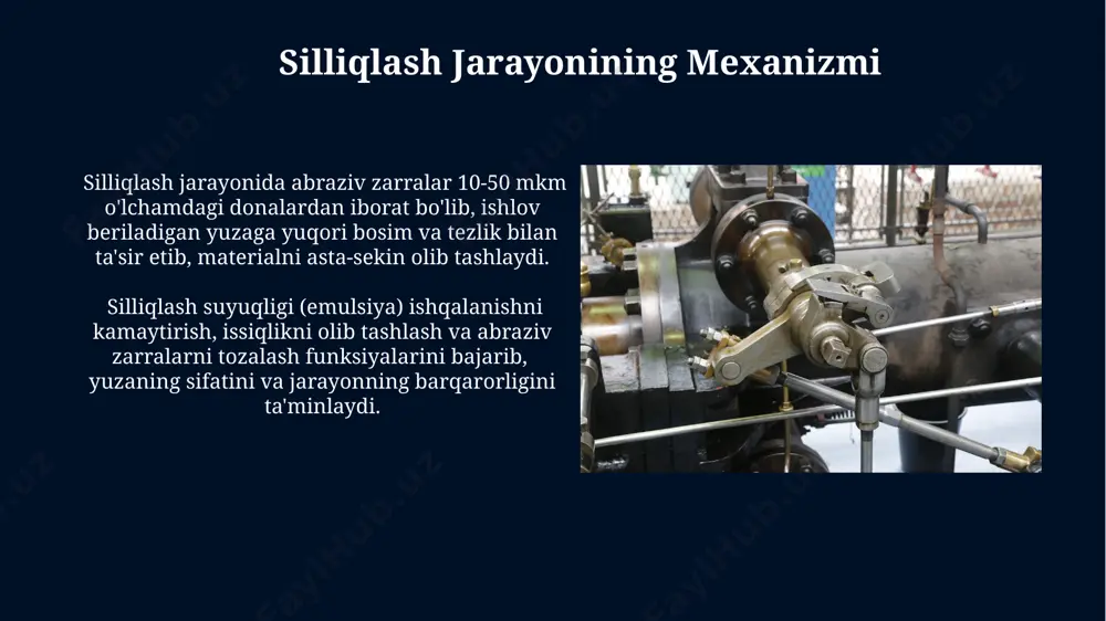 gacha bo'laklarga bo'linadi va abraziv materiallar bilan ifloslanish darajasiga qarab, 2-3 bosqichli tozalashdan o'tkaziladi. granulometrik tarkibi 0.1-0.5 mm bo'lgan xom ashyoni silliqlash uchun tayyorlash jarayoni, maxsus elaklardan o'tkazish va zarur bo'lganda maydalashni o'z ichiga oladi. maydalash va silliqlash mashinalarining samaradorligi maydalash va silliqlash mashinalarining samaradorligi, materialning qattiqligiga va donadorligiga bog'liq bo'lib, 10-30% gacha ishlov berish vaqti tejalishiga olib kelishi mumkin. avtomatlashtirilgan maydalash va silliqlash jarayonlari, qo'lda bajarilgan ishlarga nisbatan 2-3 baravar yuqori samaradorlik ko'rsatkichiga ega bo'lib, sifatli mahsulot ishlab chiqarishni ta'minlaydi. ishlab chiqarish jarayonining avtomatlashtirilishi sensorlar va aktuatorlar orqali avtomatlashtirilgan tizimlar ishlab chiqarish parametrlarini (harorat, bosim, tezlik va boshqalar) avtomatik ravishda boshqaradi, bu esa 15-20% gacha material sarfini kamaytiradi. ishlab chiqarish jarayonining avtomatlashtirilishi cnc (computer numerical control) texnologiyalarini qo'llash orqali 90% gacha aniqlikka va 50% gacha ish vaqtini tejashga erishiladi, bu esa mahsulot sifatini va rentabellikni oshiradi. maydalash mashinalarining konstruktiv xususiyatlari ba'zi maydalash mashinalari 10-20 mm gacha bo'lgan materialni qayta …