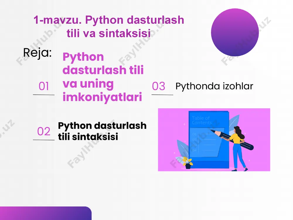 python dasturlash tili va sintaksisi - Page 2