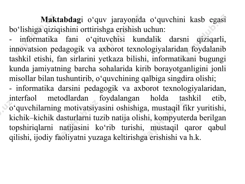 innovatsiyalar ta'lim tizimida informatika fanlarini ta'limga qo'llash - Page 5