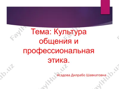 культура общения и профессиональная этика — PPTX
