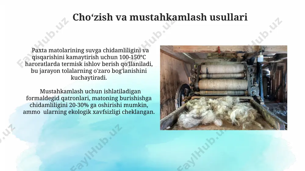 paxta matolariga kimyoviy ta'sir etuvchi moddalar - Page 4