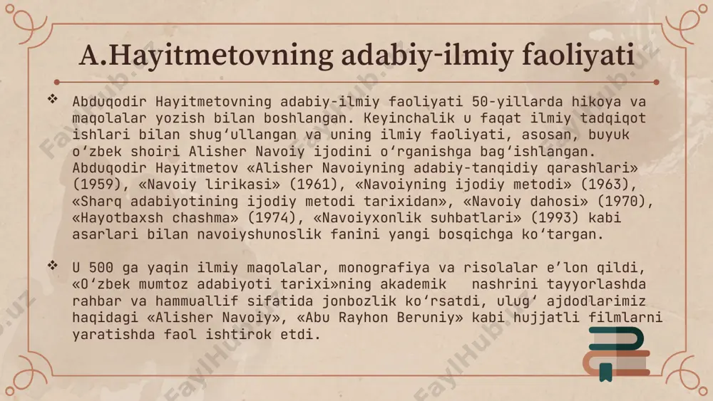 abduqodir hayitmetov hayoti va ijodi - Page 5