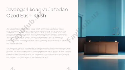 javobgarlikdan va jazodan ozod etish. taqdimot — PPTX