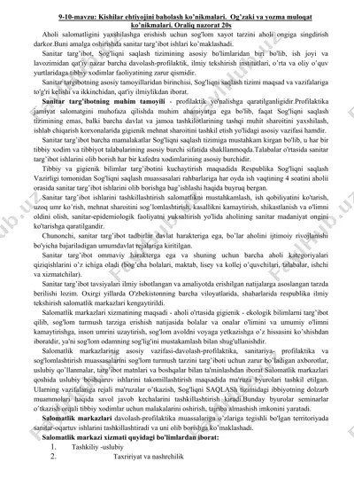 sanitar targ’ibot — DOC