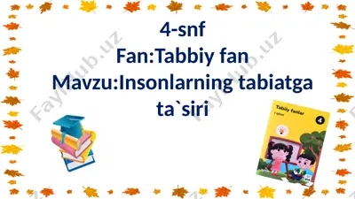 insonlarning tabiatgata siri — PPTX