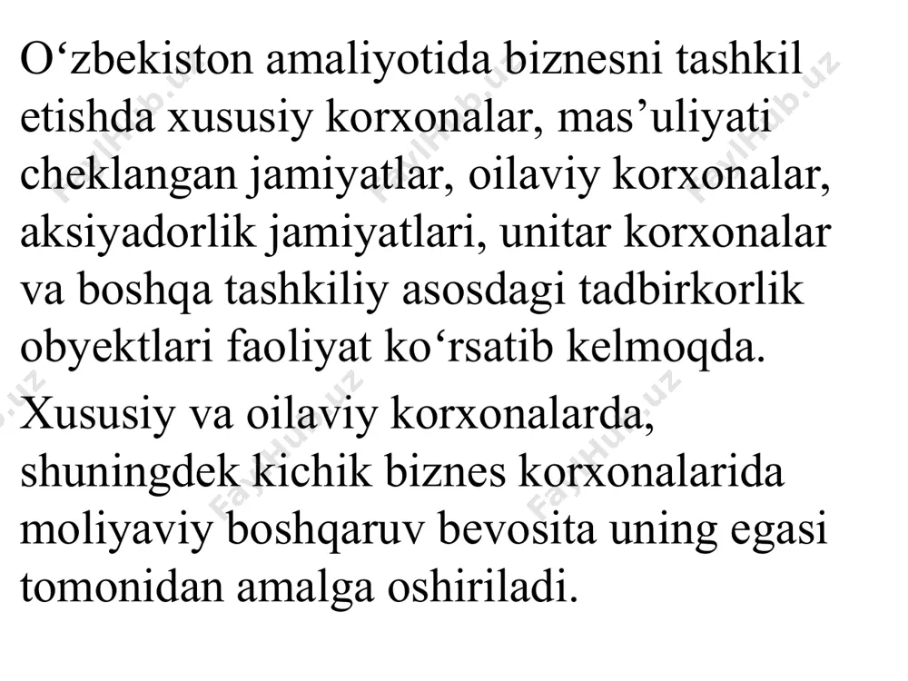 diyoti rivojlanish darajasi, bozor institutlari, aholining moddiy farovonligi, ishsizlik darajasi, soliqqa tortish, inflyatsiya, mehnat unumdorligi, resurslarga imkoniyatlar, davlat iqtisodiy siyosati va boshqalarni belgilab beradi. oʻzbekistonda tadbirkorlik faoliyatiga ta’sir koʻrsatishning muhim richagi davlat makroiqtisodiy siyosati hisoblanadi. uning yordamida ishlab chiqarish sur’atlari oʻsishiga, ilmiy-texnik taraqqiyot jadallashuviga, koʻplab ijtimoiy muammolarning hal qilinishiga oʻz ta’sirini koʻrsatadi. texnologik omillar ishlab chiqarish, materiallar, mahsulotlar va boshqa sohalarda ilmiy-texnik taraqqiyot jarayonlarida aks etadi. bunday jarayonlar odatda korxonalar ichida oʻtadi. texnologik omillar yangi tarmoqlar, bozorlar va mahsulotlar, tovarlarni iste’molchilarga yetkazib berish metodlari, faoliyat yuritayotgan tarmoqlarda, hattoki biznes yuritish usullarida jiddiy oʻzgarishlar paydo boʻlishining harakatga keltiruvchi kuchi hisoblanadi. ilmiy-texnik taraqqiyotning jadallashuvi korxonalar oldida nafaqat keng rivojlanish istibollarini ochadi, balki yangi mahsulotlar yaratish siklini qisqartiradi, tabaqalanish jarayonini kuchaytiradi, yangi raqobatchilar paydo boʻladi. mikromuhitga yoki bevosita ta’sir etuvchi muhitga korxona faoliyatiga bevosita ta’sir koʻrsatuvchi tashqi muhitning bir qismi kiritiladi. uning asosiy elementlari sifatida iste’molchilar, raqobatchilar, mol yetkazib beruvchilar, mos mahsulot va …