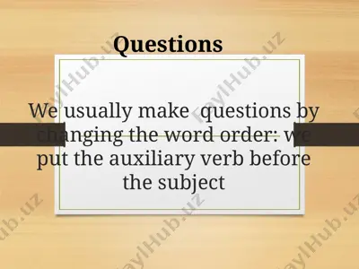 question word asking about — PPTX