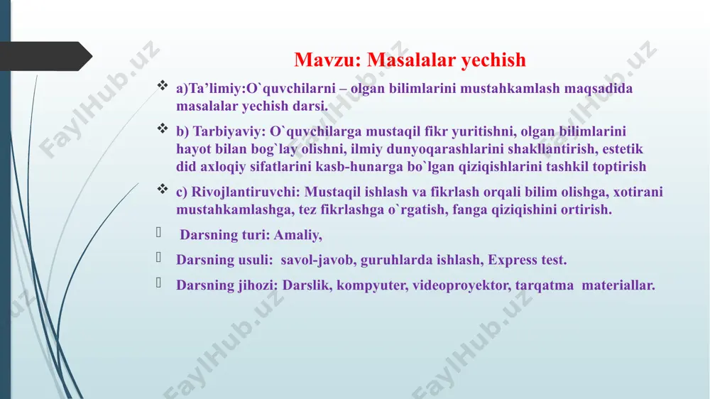 a o'zgaradi. magnit maydon induksiyasi qanday (т)? 2. yuzi 2 m2 bo'lgan va magnit maydon induksiyasi vektoriga tik joylashgan yassi konturdan 17 wb magnit oqim o'tsa, magnit induksiyasi qanday (т)? 3. uzunligi 20 cm bo'lgan va 10 a tok o'tayotgan o'tkazgich induksiyasi 2 mt bo'lgan magnit maydonda joylashgan. tok va magnit induksiyasi yo'nalishlari o'zaro 30° burchak hosil qilsa, amper kuchi qanday (mn) bo'ladi? sin=0.5 4. induksiyasi 2 t bo'lgan bir jinsli magnit maydonda uzunligi 0,2 m bo'lgan o'tkazgich joylashgan. agar o'tkazgichdan o'tayotgan o'zgarmas tok kuchi 5 a bo'lsa, magnit maydon tomonidan o'tkazgichga ta’sir etuvchi maksimal kuchlar nimaga teng bo'lishi mumkin (n)? 5. 15 a tok o'tayotgan cheksiz uzun to'g'ri o'tkazgichdan havoda 10 cm masofada joylashgan nuqtadagi magnit maydon induksiyasi topilsin. 6. o'ramlar soni 600, uzunligi 1 m bo'lgan solenoiddan 2 a tok o'tmoqda. uning ichidagi magnit maydon kuchlanganligi necha a/m ga teng? 7. induksiyasi 400 mt bo‘lgan magnit maydonda uzunligi …