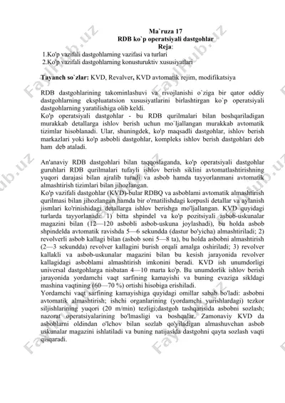 ko'p operatsiyali dastgohlar — DOCX
