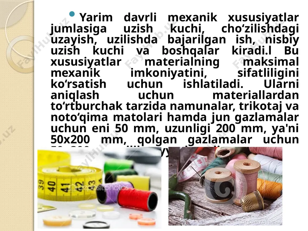 to’qimachilik materiallarining mexanik xossalari va ularning sinflanishi - Page 4