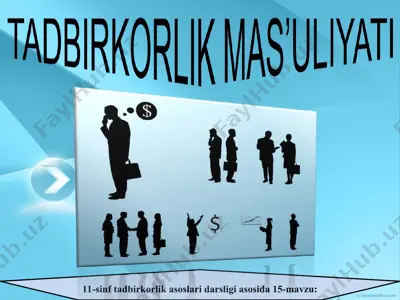 tadbirkorlik mas’uliyati 11 - sinf — PPT