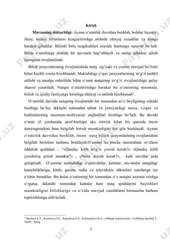 shaxsining jamoa bilan o‘zaro munosabatining xususiyatlariga oid ilmiy ma’lumotlarni chuqur tahlil qilish , uning xususiyatlarini tushuntirish. kurs ishining nazariy va amaliy ahamiyati. kurs ishida bayon etilgan ilmiy-nazariy xulosalardan oliy o‘quv yurtlarining talabalari, o‘rta maxsus ta’lim tizimi uchun maxsuskurslar va seminarlarda foydalanish mumkin. kurs ishi tuzilishi: bajarilgan kurs ishi kirish qismi, ikkita bobdan va qilingan xulosalardan iborat. ishda o‘rganilishi e’tiborga olingan ma’lumotlar tushunarli ravishda ifodalash uchun chizma jadvallar va rasmlar berildi.ishga qo‘yilgan maqsadga erishishi uchun to‘plangan adabiyotlar manbalarning nomlari va elektron manzillari keltirildi. i bob.o‘smirlik davrida psixik rivojlanish xususiyatlari 1.1.o‘smirlik yoshidagi bolalarning xulq-atvor xususiyatlar o‘smirlik 10-11 yoshlardan 14-15 yoshlargacha bo‘lgan davrni tashkil etadi. hozirgi o‘smirlar o‘tmishdoshlariga nisbatan jismoniy aqliy va siyosiy jihatdan bir muncha ustunlikka ega. ularda jinsiy etilish, ijtimoiylashuv jarayoni, psixik o‘sish oldinroq namoyon bo‘lmokda. aksariyat o‘quvchilarda o‘smirlik yoshiga o‘tish, asosan, 5-sinflardan boshlanadi. «endi o‘smir bola emas, biroq katta ham emas» - ayni shu ta’rif o‘smirlik davrining muhim xarakterini bildiradi. …