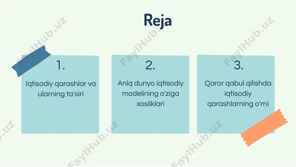 savdo, investitsiyalar va iqtisodiy aloqalarni belgilaydi. masalan, liberal iqtisodiy qarashlar bozor erkinligini rag'batlantiradi, bu esa iqtisodiyotning o'sishiga yordam beradi. rivojlanish va siyosiy qarorlar ular shuningdek, rivojlanish strategiyalari va siyosiy qarorlar qabul qilishda asosiy omil sifatida xizmat qiladi, bu esa iqtisodiy barqarorlikni ta'minlaydi. marksistik qarashlar esa ijtimoiy adolatga e'tibor qaratib, iqtisodiy tengsizlikni kamaytirishga harakat qiladi. swot tahlili misollari liberal qarashlar kuchli innovatsiyalarni keltirib chiqarishi mumkin (kuchli tomon), ammo u iqtisodiy notenglikka olib kelishi mumkin (zaif tomon). marksizm esa ijtimoiy barqarorlik imkoniyatlarini yaratadi (imkoniyat), lekin iqtisodiy erkinlikni cheklashi mumkin (xavf). aniq dunyo iqtisodiy modelining o'ziga xosligi, uning global iqtisodiy muammolarni hal qilishga yo'naltirilgan yondashuvlarida namoyon bo'ladi. ushbu model resurslarni samarali taqsimlash va iqtisodiy jarayonlarni tushuntirishda muhim tamoyillarni o'z ichiga oladi, masalan, bozor mexanizmlarining roli va aholi ehtiyojlarini qondirish. amaliyotda aniq dunyo iqtisodiy modeli, mamlakatlararo savdo va investitsiyalarni rag'batlantirishda, barqaror iqtisodiy o'sishni ta'minlashda keng qo'llaniladi. aniq dunyoda iqtisodiy model o'ziga xosliklari photo by …