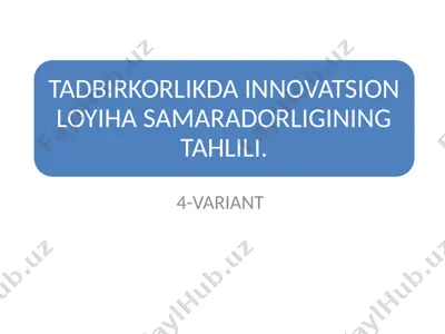 innovatsiyalar — PPTX