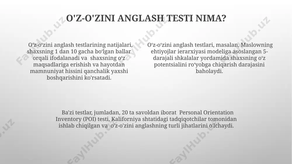 oʻz oʻzini aktualizatsiya qilish testi - Page 4