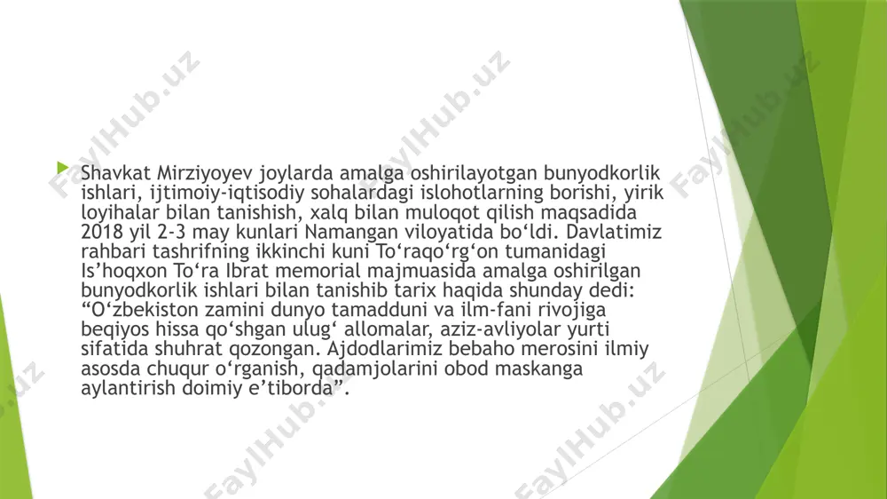 òzbekistonning eng eng yangi tarixi fanidan tayyorlagan taqdimot - Page 5