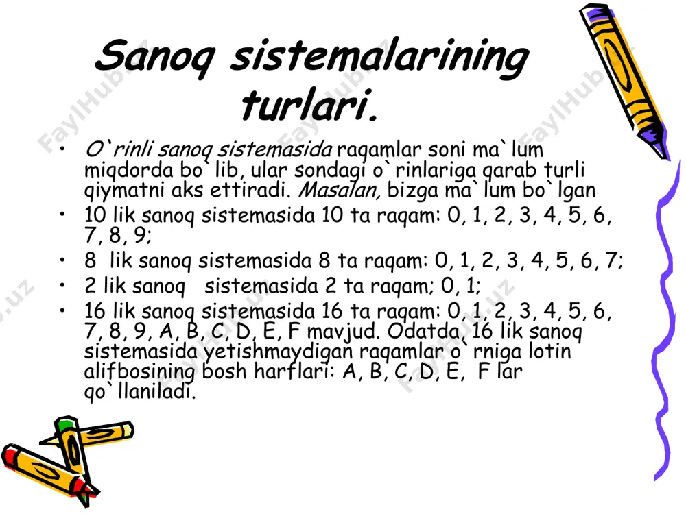 turli sanoq sistemalari va ularning ishlash asoslari - Page 4
