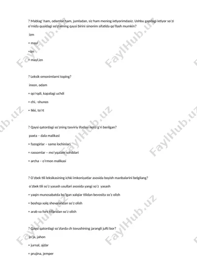 leksik omonimlar — DOC