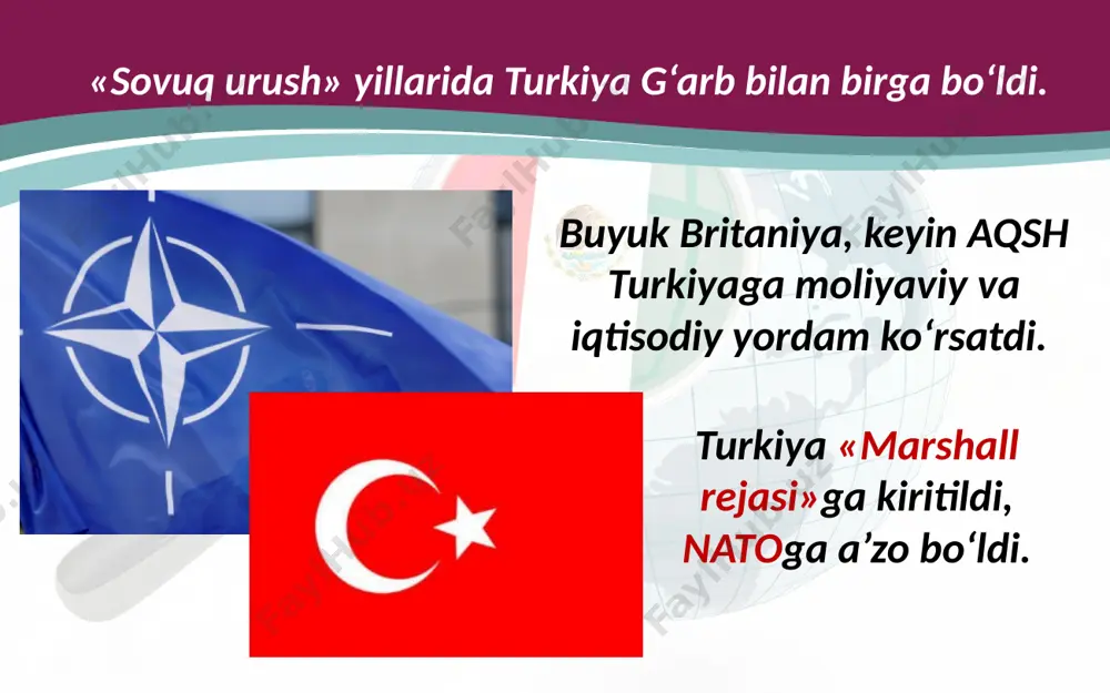 1946 – 1991-yillarda turkiya, eron va afg‘oniston 10- sinf - Page 3
