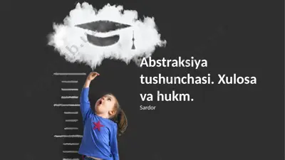 abstraksiya tushunchasi — PPTX
