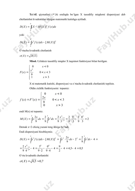 uzluksiz tasodifiy miqdorlar - Page 5
