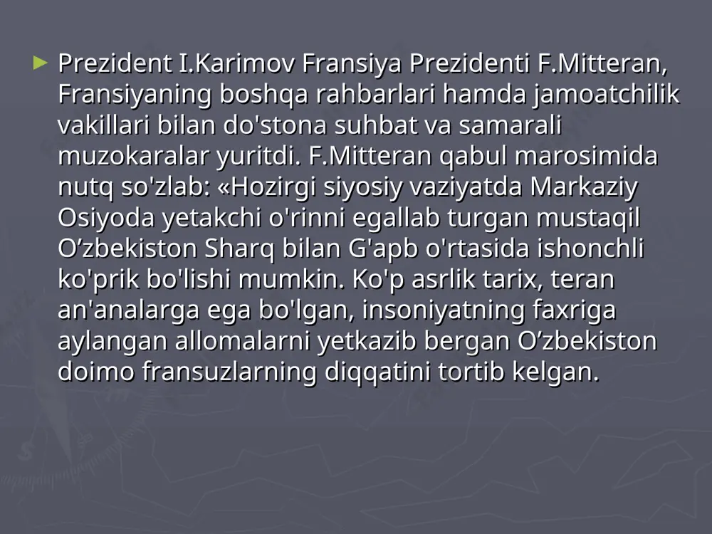 nufuzli davlat darajasiga ko'tarildi.