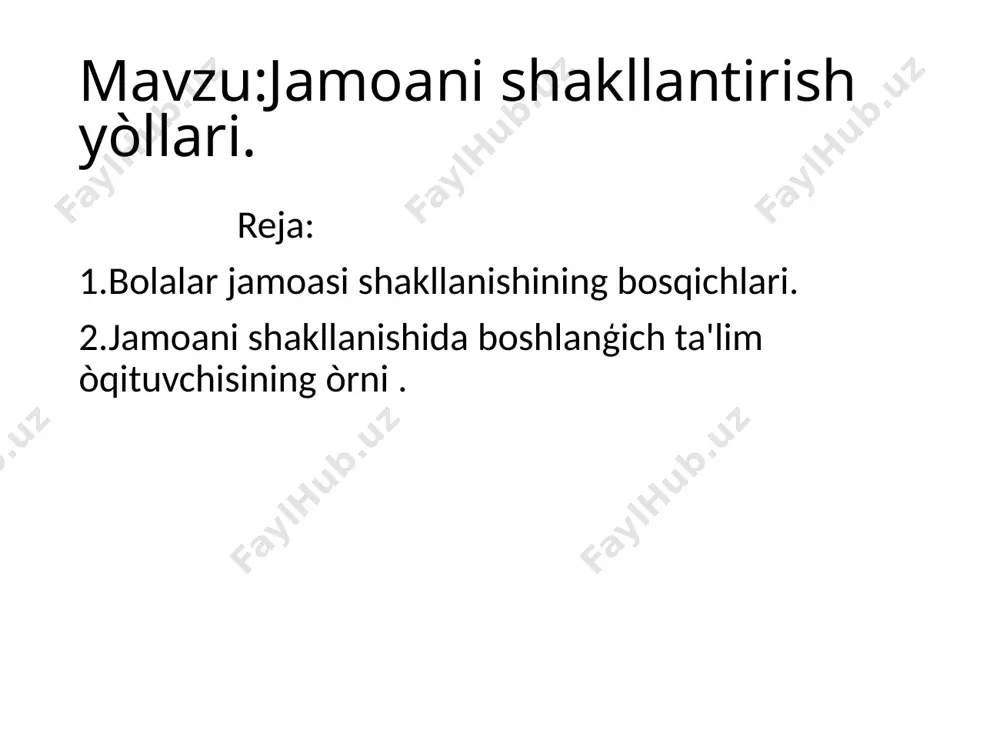 slayd: jamoani shakllantirish yòllari - Page 2