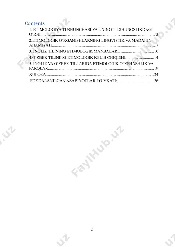 urasidagi turli jarayonlarni hamda soʻzlarning etimologik maʼnolarini aniqlashda, etimologik lugʻatlar tuzishda ahamiyatlidir. muayyan til uchun oʻzlashma hisoblangan soʻzlar etimologiyasini aniqlash unchalik qiyin emas. masalan, hozirgi oʻzbek tilida qoʻllanayotgan „daftar”, „piyola”, „qalam” kabi soʻzlarning yunon tiliga mansubligi, oʻsha tildagi (dastlabki) maʼnosini aniqlash uchun leksikografik izlanish – tegishli tillar (arab, fors, yunon) lugʻatlarini solishtirish kifoya qiladi. biroq „juda qadimiy” maʼnosidagi „daqyonus (daqqiyunus)dan qolgan” iborasining etimologiyasini aniqlash uchun din tarixidan, qurʼoni karimdagi „kahf surasi”dan, rim imperiyasi tarixidan xabardor boʻlish kerak. soʻz etimologiyasining ilmiy etimologiya, soxta etimologiya va xalq etimologiyasi kabi turlari bor. ilmiy etimologik tahlil til tarixiga, lahja va shevalarga murojaat qilish, faktlarni turli yoʻllar bilan qiyoslash orqali yuzaga keladi. mas, pichoq soʻzining „bi” (tigʻ) oʻzagiga chak qoʻshimchasini yoki „bich” (kes, kesib tashla) feʼliga ak qoʻshimchasini qoʻshish orqali, „kuy” soʻzining qadimiy turkiycha „kbg” (qoʻp maʼnoli soʻz; bir maʼnosi – ashulada ovozning pastbalandligi) soʻzining „koʻy”, „kuy” kabi shakl oʻzgarishi va qisman maʼno oʻzgarishi orqali …