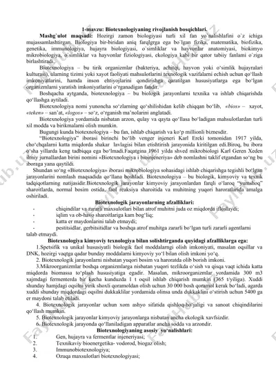 biotexnologiya — DOCX