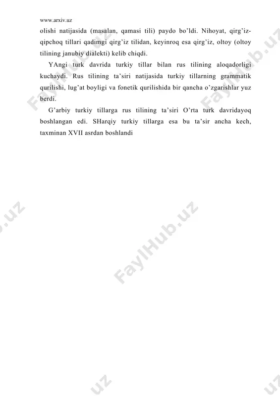 yangi turk dаvri yoki хаlq tillаrining rivоjlаnishi vа shаkllаnishi (xv-xx) - Page 4