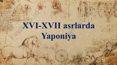 xvi-xvii asrlarda yaponiya — PPTX