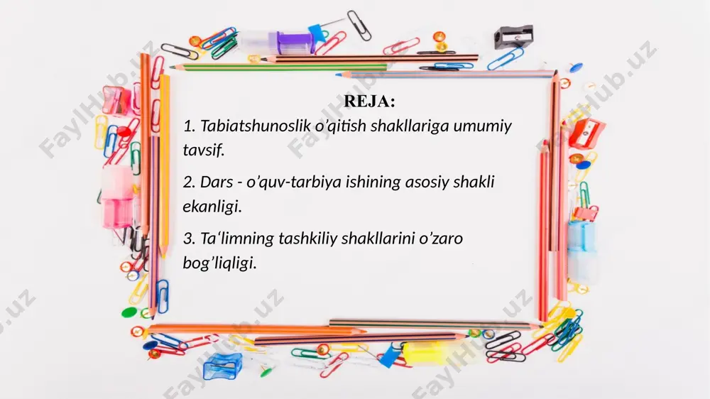 izimining o’ziga xosligini belgilaydi. tabiatshunoslikni o’qitishning asosiy shakli – darslarga qo’shimcha holda maktab amaliyotida o’qituvchining o’quvchilar bilan olib boriladigan o’quv ishlarining boshqa shakllari tarixan vujudga kelgan. metodik jihatdan to’g’ri tashkil etilgan o’quv jarayonida shu o’qitishning barcha shakllari asosiy shakl - dars bilan o’zaro bog’liqdir. ular tabiat haqidagi tushunchalarni, dunyoqarashni, tafakkurni, amaliy ko’nikmalarni rivojlantiradi. tabiatshunoslik darslarida o’qituvchi barcha o’qitish metodlarini: og’zaki, ko’rgazmali va amaliy metodlarni qo’llaydi. o'yin bolalarning muhim faoliyati hisoblanadi. ijodiy o'yinlar ertalabki qabul paytida, kunning birinchi va ikkinchi yarmidagi sayrda, ya’ni mashg'ulotdan tashqari hamma vaqtda tashkil etilaveradi. imashg'ulotlarda va mashg'ulotdan tashqari vaqtda o'ynaladigan didaktikva harakatli o'yinlar muhim rol o'ynaydi. tarbiyachi bolalarning sensor rivojlanishini, aqliy tarbiyasini, bilish jarayonlarini didaktik o'yinlar orqali amalga oshiradi. harakatli o'yinlar ertalabki va kechki sayr soatlarida tashkil etilib, kuniga 1-2 marta butun guruh, yoki guruhcha bilan o'tkazilishi kerak. o'rta va katta guruhlarda turli xil sport o'yinlari o'tkazib turiladi. hamma o'yinlar uchun kun tartibidan vaqt ajratish va …