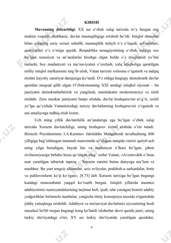 elgan. durbekning «yusuf va zulayho» dostoni 1409 yili yozilgan. doston asosini sharqda mashhur yusuf va zulayho haqidagi rivoyat tashkil etgan. sharq adabiyotida sayyor syujetga aylanib ketgan bu mavzu o‘ziga xos uslubda qaytadan (o‘zbek tilida) bayon etilgan. durbek o‘zi yashagan davr manzaralarini doston ruhiga singdirib yuborgan. asarda balx shahrining qamal qilinishi, shahar xalqi boshiga tushgan og‘ir fojialar yuksak mahorat bilan tasvirlangan. qamal tufayli yuz bergan ochlik, suvsizlik kabi qiyinchiliklarni shahar tashqarisidagi ma’murchilikka qaramaqarshi qo‘ygan. dostondagi qahramonlar faoliyati markaziy osiyo shahar va qishloqlariga xos tabiat manzaralari, turmush hodisalari, xalq urf-odatlari tasviri orqali aks ettirilgan. shoir bosh qahramon yusufning taqdiri va uning hayotga bo‘lgan munosabatini turli vaziyatlarda tasvirlaydi. yusufning insoniy fazilatlari uning zehni va zakovati odamlarga, o‘z eliga muxabbatida ko‘zga yaqqol tashlanadi. u behuda qon to‘kmasdan, aql-idrok bilan mamlakatni boshqaruvchi odil shoh darajasiga ko‘tariladi. durbek xotin-qizlar latofati va zakovatini yangi jixatlar bilan boyitgan, zulayho timsolida sadoqatli sevgi sohibasi obrazini yarata olgan. «yusuf va …