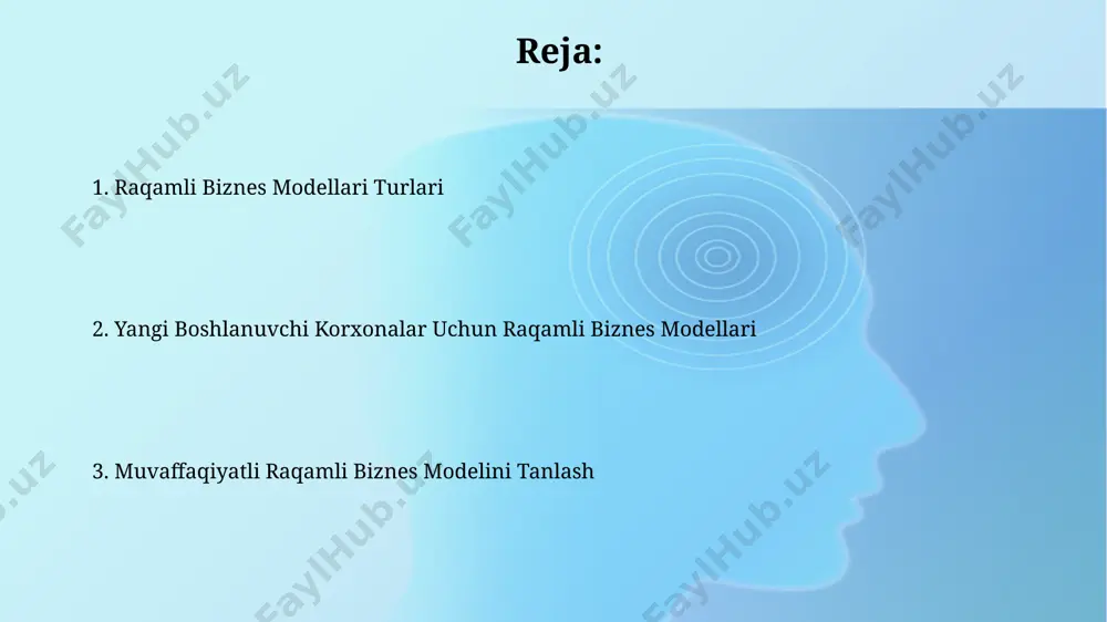 yillik to'lov evaziga doimiy ravishda mahsulot yoki xizmatlardan foydalanadilar, bu esa biznes uchun prognozlanadigan daromad oqimini ta'minlaydi va 70% gacha mijozlarning saqlanib qolishini kafolatlaydi. obuna modeli, odatda, qo'shimcha xizmatlar yoki darajalarni taklif qilish orqali 3 dan 5 gacha turli xil narx paketlarini o'z ichiga oladi, bu esa mijozlarga o'z ehtiyojlariga mos keladigan variantni tanlash imkoniyatini beradi. b2b (business-to-business) modeli saas (software as a service) b2b modeli, oylik obuna narxini 50$ dan 1000$ gacha belgilash orqali, mijozlar sonini ko'paytirish hisobiga daromadni sezilarli darajada oshirishga yordam beradi. b2b elektron tijoratda, o'rtacha 30% chegirma bilan ommaviy sotish orqali, savdo hajmini 2 barobarga oshirish mumkin. o'z-o'zini boshqaruvchi platforma modeli o'z-o'zini boshqaruvchi platformalar, api integratsiyasi orqali 20 dan ortiq tashqi xizmatlar bilan osongina ulanishi va ma'lumot almashishi mumkin. o'z-o'zini boshqaruvchi platforma modeli, foydalanuvchilar soni 10000 dan oshganda, avtomatlashtirilgan jarayonlar orqali 30% gacha xarajatlarni tejashga imkon beradi. d2c (direct-to-consumer) modeli muvaffaqiyatli d2c biznesining asosiy omillaridan biri …