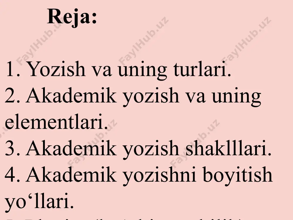 n tashqari astronomiya va geometriyaga oid maʼlumotlar ham mavjud. zero, bu fanlar bundan yuz yil avval paydo bo‘lmagani, balki qadimgi dunyoda mavjud bo‘lganligi hech kimga sir emas. toshlar yoki gipsli planshetlarga yozilgan birinchi ilmiy ma’lumotlar faqat odamlarning max sus doirasi uchun mo’ljallangan edi va yozib olish uchun ishlatilgan qadimgi tillar endi o’lik deb hisoblanadi ilmiy xarakterdagi yozma ishlar uchun eng asosiy manba maktab darsliklari, turli ensiklopedik lug‘atlar, gazeta va jurnallarda berilgan ilmiy maqolalar, ilmiy mavzulardagi teleko‘rsatuvlar bo‘lishi mumkin. ilmiy xarakterdagi yozma ish ona tili, matematika, tabiatshunoslik, tarix, musiqa, tasviriy san’atdan olgan bilimlarni 11 mustahkamlashga, o‘quvchilarning savodxonligi, fikrlarni aniq va izchil bayon qilish qobiliyatini rivojlantirishga xizmat qilishi lozim. ilmiy insho o‘tkazishni rejalashtirishda integrallashgan dars turi (ya’ni ona tili darsini boshqa fanlar bilan aloqadorlikda olib borish)dan foydalanish maqsadga muvofiq. 2. yozma ish – yozma shaklda bajarilgan ijodiy matnlar (insho, ijodiy bayon), tinglab tushunish, xotira kuchini belgilash, tafakkur darajasi va fikrni yozma tarzda …