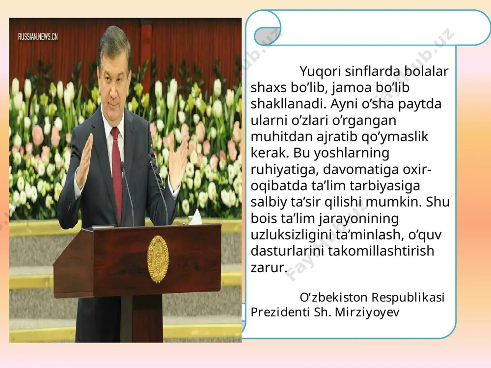 o’tib 1849-yilda fransuz fizigi fizo tajriba yo’li bilan yorug’lik tezligini aniqroq o’lchash bo’yicha muvafaqqiyatga erishdi. fizo tajribasiga asosan yorug’lik tezligi c=313300000 m/s ga tengligi kelib chiqqan fizo tajribasidan keyin ham olimlar tomonidan yorug’lik tezligi yanada aniqroq o’lchashga urinishdi yana bir fransuz fizigi l.fuko 1862-yilda fizo tajribasidagi tishli g’ildirak o’rniga aylanuvchi ko’zgu o’rnatib tajribani o’tkazadi va yorug’lik tezligini c=298000000 m/s qiymatini oladi. yana bir amerikalik fizik a. maykelson 1927-yilda fuko tajribasini takomillashtirib , yorug’lik tezligi uchun c=299796000 m/s qiymatini oladi, hozirgi paytdagi ma’lumotlarga ko’ra yorug’likning vakuumdagi tezligi c=299792458 ga teng uni yahlitlab c=300000 km/s deb olsak bo’ladi bu degani yorug’lik 1 s da 300000 km masofa bosadi degani mustahkamlash e’tiboringiz uchun raxmat image1.png image2.gif image3.png image4.png image5.jpeg image6.png image7.png image8.png image9.png /docprops/thumbnail.jpeg
