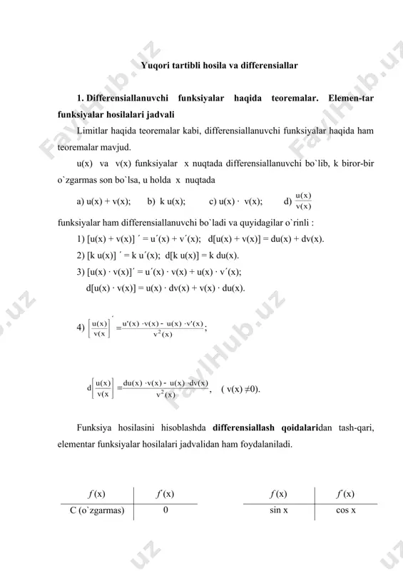 + - + - = 0 ) x ( g lim ) x ( f lim a x a x = = ® ® ¥ = = ® ® ) x ( g lim ) x ( f lim a x a x ) x ( ' g ) x ( ' f lim a x ® ) x ( g ) x ( f lim a x ® ) x ( ' g ) x ( ' f lim ) x ( g ) x ( f lim a x a x ® ® = 0 0 ¥ ¥ ) x ( ' g ) x ( ' f 0 0 ¥ ¥ ) x ( ' g ) x ( ' f 0 0 ¥ ¥ 0 0 ¥ ¥ 7 4 x 1 1 x 2 lim )]' 4 x ( [ )' 12 x x ( …