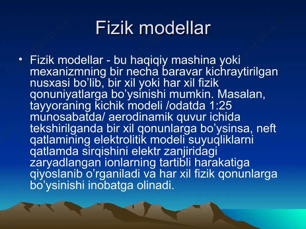kоnlаrni o’rgаnishdа mоdеllаshtirish. mоdеllаshtirish vаzifаlаri, usullаri vа turlаri - Page 5