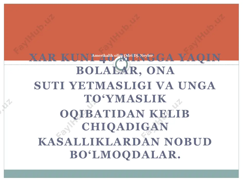 esa 500 ml dan sut berib turish kerak. bir yoshdan katta bolalarni ovqatlantirish 1-3 yoshli bolalarning suvga bo’lgan ehtiyoji har bir kg iga 80 mlni tashkil qiladi.kalsiy tuzlariga bo’lgan ehtiyoj sut va sut mahsulotlari hisobidan ,fosfor –baliq,sut,go’sht,tuxum sarig’idan, magniy-o’simlik masalliqlaridan,temir jigar,til,tuxum sarig’i,dukkakli o’simliklar,,ba’zi mevalar hisobidan olinadi. 1-1,5 yoshgacha bo’lgan bolalarning sutkalik ovqat hajmi 1000-1100;1,5-3 yoshlarida esa 1200-1300 g bo’lishi kerak.maktabgacha tarbiya yoshidagi bolalarni oqsil va yog’larga bo’lgan ehtiyoji 3.5-4 grni,uglevodlarga bo’lgan ehtiyoji 10-15 grni kichik maktab yoshidagi bolalarda oqsil va yog’larga ehtiyoj 3-3.5 grni ,uglevodlarga ehtiyoj 10-15 grni tashkil etsa,katta maktab yoshidagi bolalarda bu ko’rsatkichlar 2,5 va 9-10 grni tashkil qiladi. ikki yoshdan katta bolalarni ovqatlanish piramidasi image3.jpeg image4.jpeg image5.jpeg image6.png /docprops/thumbnail.jpeg