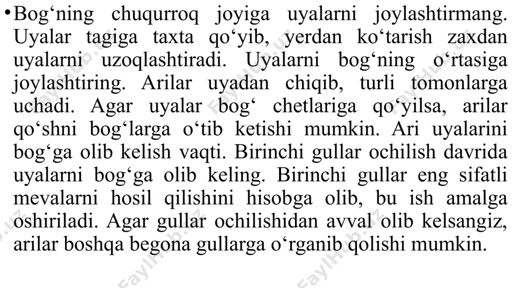 . bu navlar bir yoshli novdasida gullaydi va changlanish o‘tgandan so‘ng mevalari to‘kib tashlansa kelasi yilda yana mo‘l gulkurtaklar hosil bo‘ladi. ularni qatorlar boshiga yoki simbag‘az ustunlari yoniga ekib, bog‘lab qo‘yish mumkin. asosiy olma navidan kelib chiqib, shirdon (renetki) larining turlari va 2 xil navga ehtiyoj bor yoki yo‘qligi aniqlanadi. ushbu olma navlari changlatuvchi sifatida foyda-lanilganda 2 xil navi har ehtimolga qarshi (ya‘ni, birinchi nav gullamay qolganda yoki qator sabablarga ko‘ra, gullashi kamayganda) o‘tqaziladi. yuqoridagi rasmlarda 2 xil changlatuvchi navi ham ekilgani mevalarning rangidan ko‘rinib turibdi. hosilni siyraklatish (toqalash) va meva rivoji. fotosintez yetarlicha ozuqalar yetkazib bera olmasligi natijasida daraxtdagi g‘o‘ralar (hali pishmagan mevalar) to‘kila boshlaydi. meva rivoji muntazam ozuqalar ta‘minotiga bog‘liq. tugiladigan mevalar sonini kamaytirish gullash davridan keyingi dastlabki haftalarda bir necha kun davomida daraxt yuqori qismiga quyosh nurlarini tushirmaslik orqali amalga oshirilishi mumkin. meva rivoji ikki omilga bog‘liq: uning tarkibidagi hujayralar soni va shu hujayralarning hajmiga. hujayralar yiriklashishni …